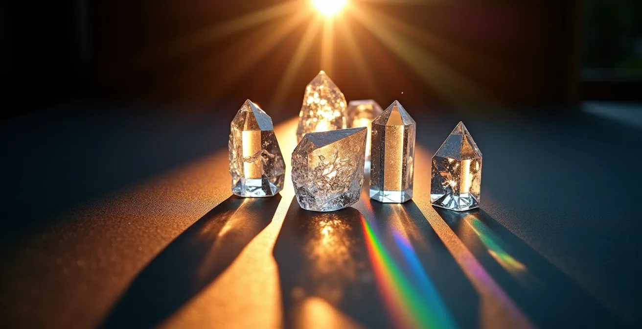 Schematische Darstellung der Lichtreflexion durch die Facetten eines Brillanten