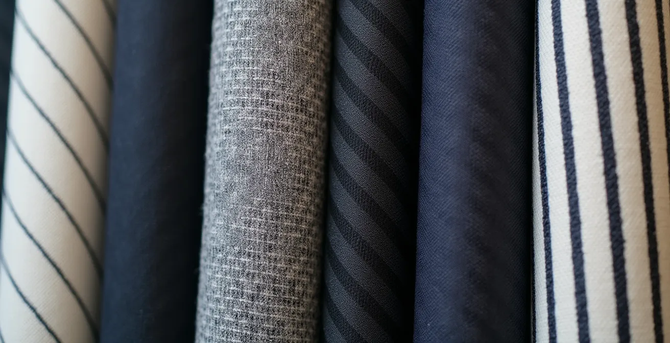 Vertikale Streifen in verschiedenen Breiten zeigen optisch streckende Wirkung